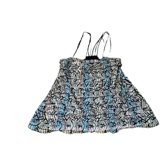 Vintage Free People Spaghetti strap strappy Cami Top Abstract print Rare Large - Picture 1 of 6
